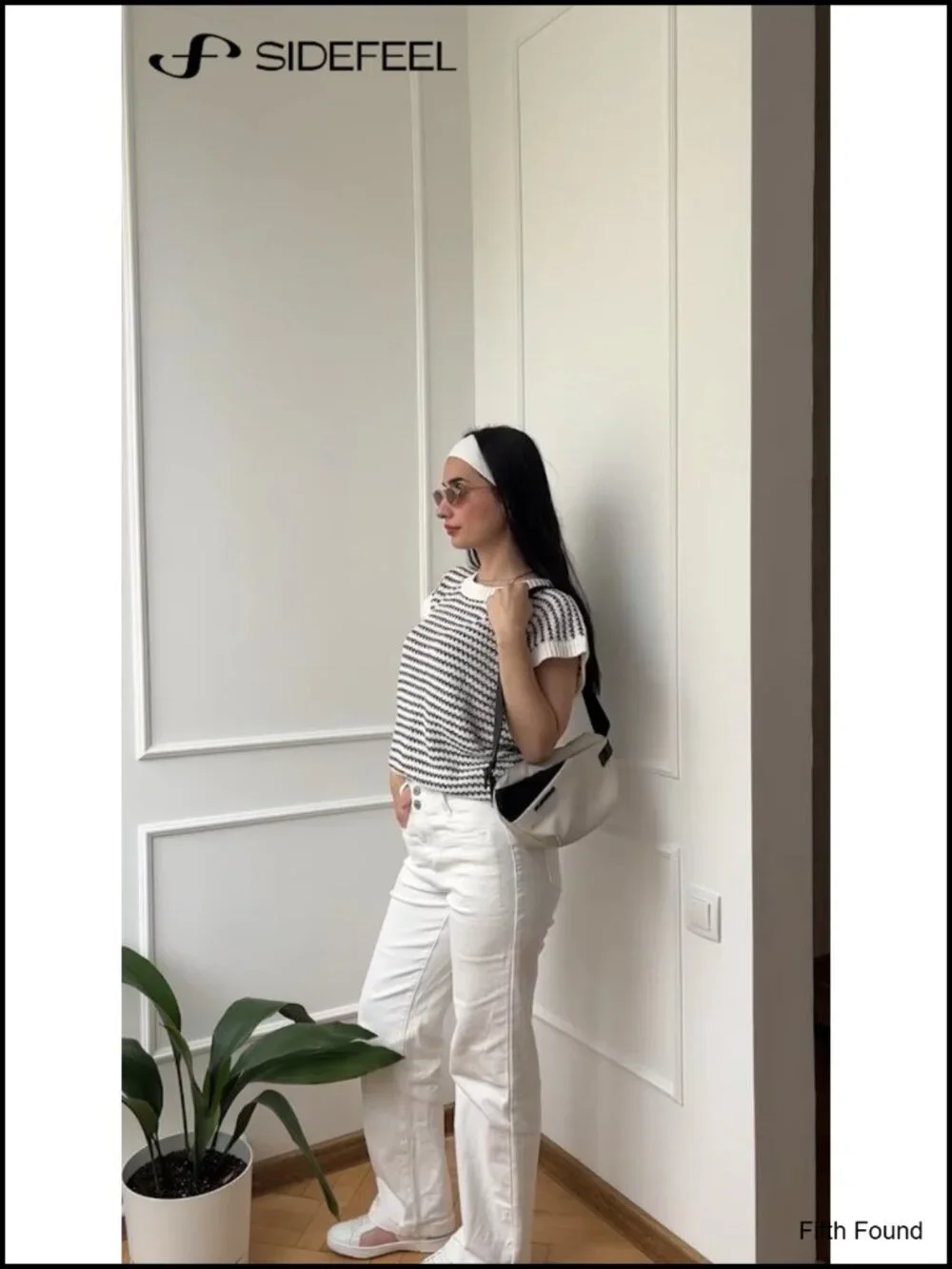 High Waisted Straight Leg Stretchy Jeans Wide Leg Denim Pants with Pockets